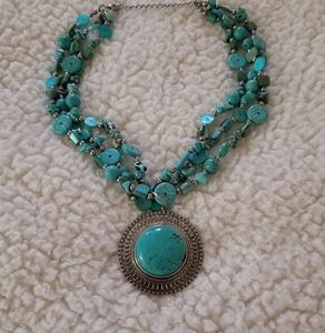 Faux Turquoise Necklace